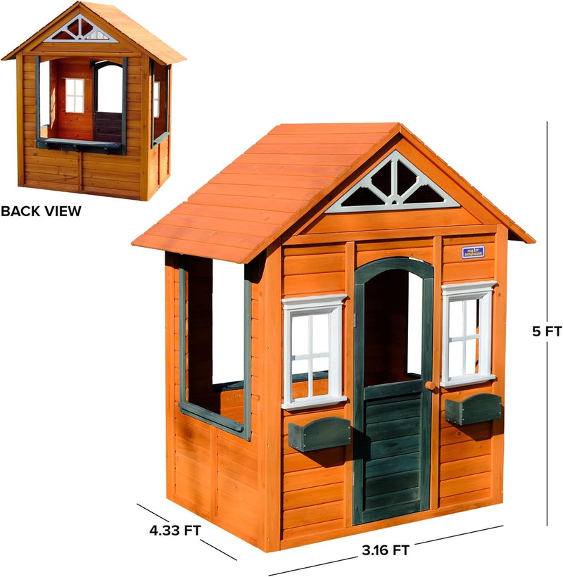 My First Wooden Playhouse: Working Door, Open Concept Design and