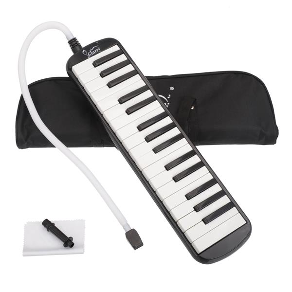 32-Key Melodica with Mouthpiece & Hose & Bag Black